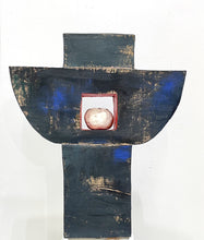 Load image into Gallery viewer, Connie Lloveras, Cuban Artist,  Totem with Organic Form, 2008 33.5” x 28.5” x 5.5” Painted Fired Clay Sculpture

