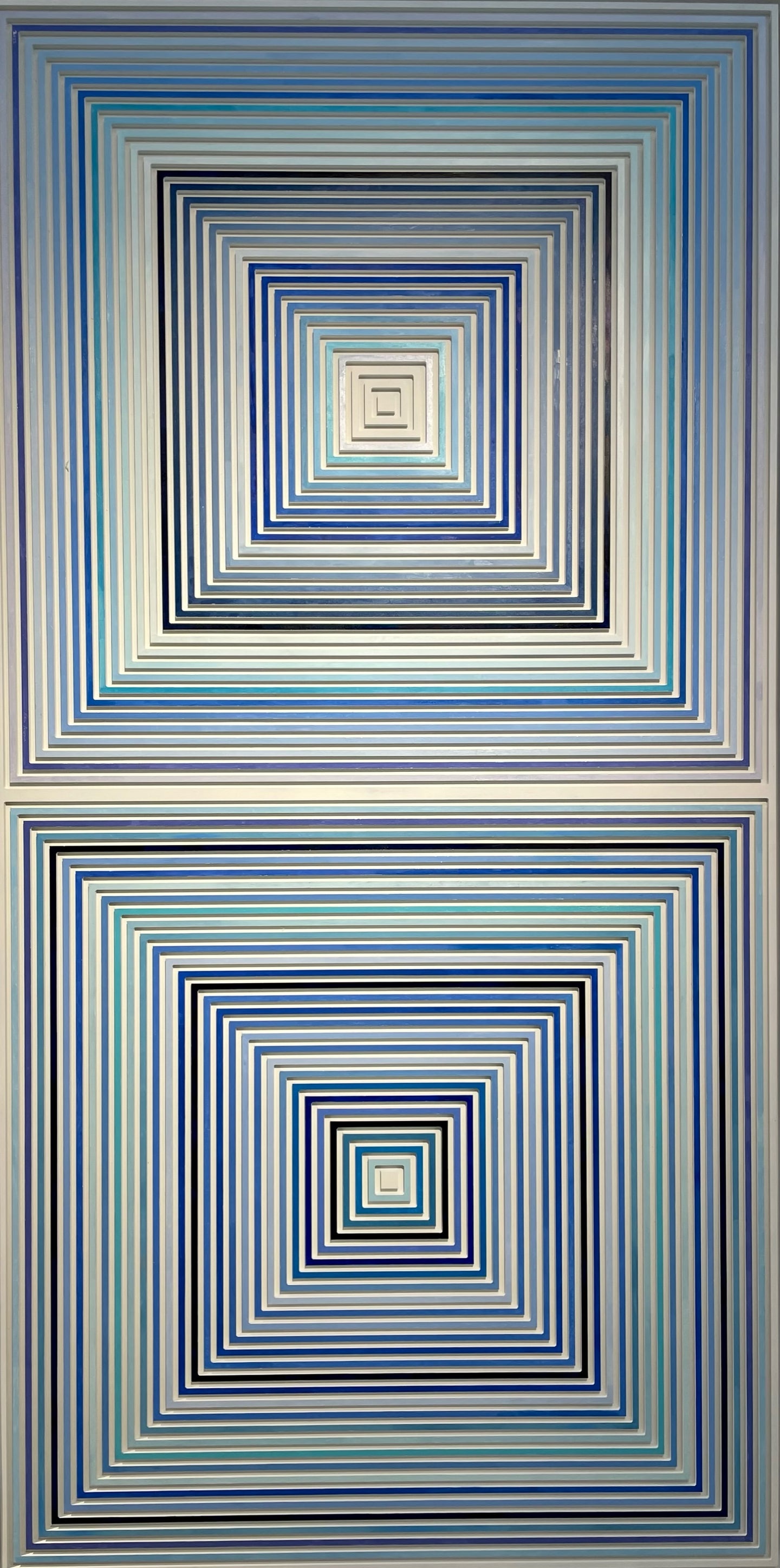 Double Square in Blue - Homage to Picasso, 2022