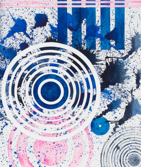 J. Steven Manolis, Palm Beach Formal, 2018, Acrylic painting on canvas, 72 x 60 inches, Geometric Abstract Art for sale at Manolis Projects Art Gallery, Miami, Fl