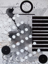 Load image into Gallery viewer, J. Steven Manolis&#39; Black and white abstract wall art, &quot;Black and White ’22 II,&quot; 2022, Acrylic on canvas, 40 x 30 inches, available for sale at manolis projects gallery, Miami, Florida
