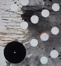 Load image into Gallery viewer, detail image of J. Steven Manolis&#39; Black and white abstract wall art, &quot;Black and White ’22 II,&quot; 2022, Acrylic on canvas, 40 x 30 inches, available for sale at manolis projects gallery, Miami, Florida
