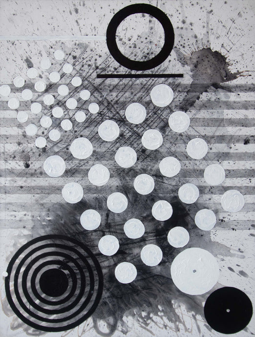 J. Steven Manolis' Black and white abstract wall art, 