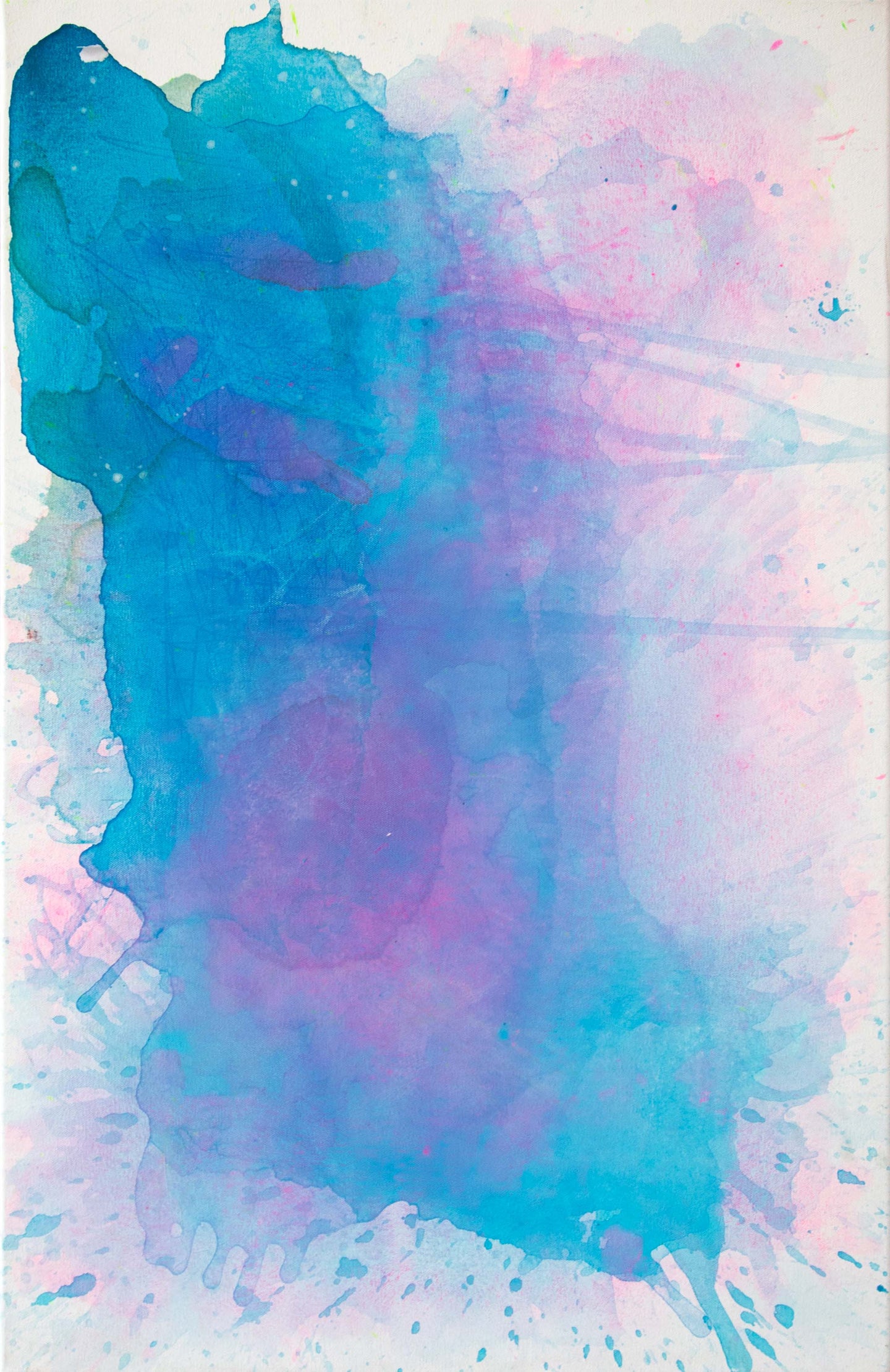 J. Steven Manolis' Light blue and pink abstract wall art, 