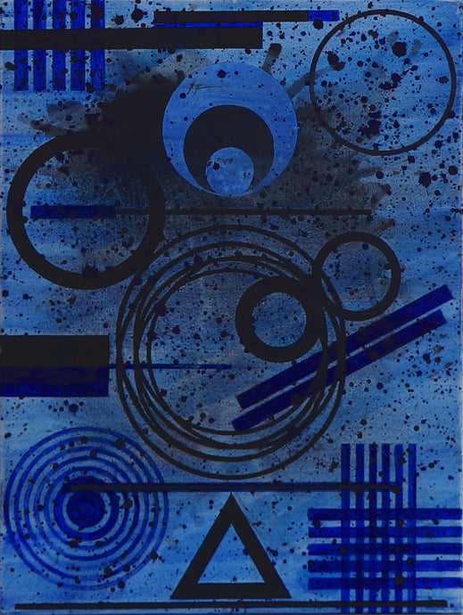 J. Steven Manolis, Blue Moon Glaze, 2020 40 x 30 inches Acrylic on Canvas