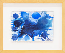 Load image into Gallery viewer, J. Steven Manolis, Splash (Key West) 07.10.09, 2016, Watercolor painting on Arches paper, 7 x 10 inches, Blue Abstract Art, Splash Art for sale at Manolis Projects Art Gallery, Miami, Fl
