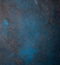 Load image into Gallery viewer, detail image of Cuban Minimalist artist Maite Nobo&#39;s, Autumn Wind wall art, 2022, Mixed media on canvas, 72 x 60 inches, extra large blue abstract wall art available at Manolis Projects Gallery
