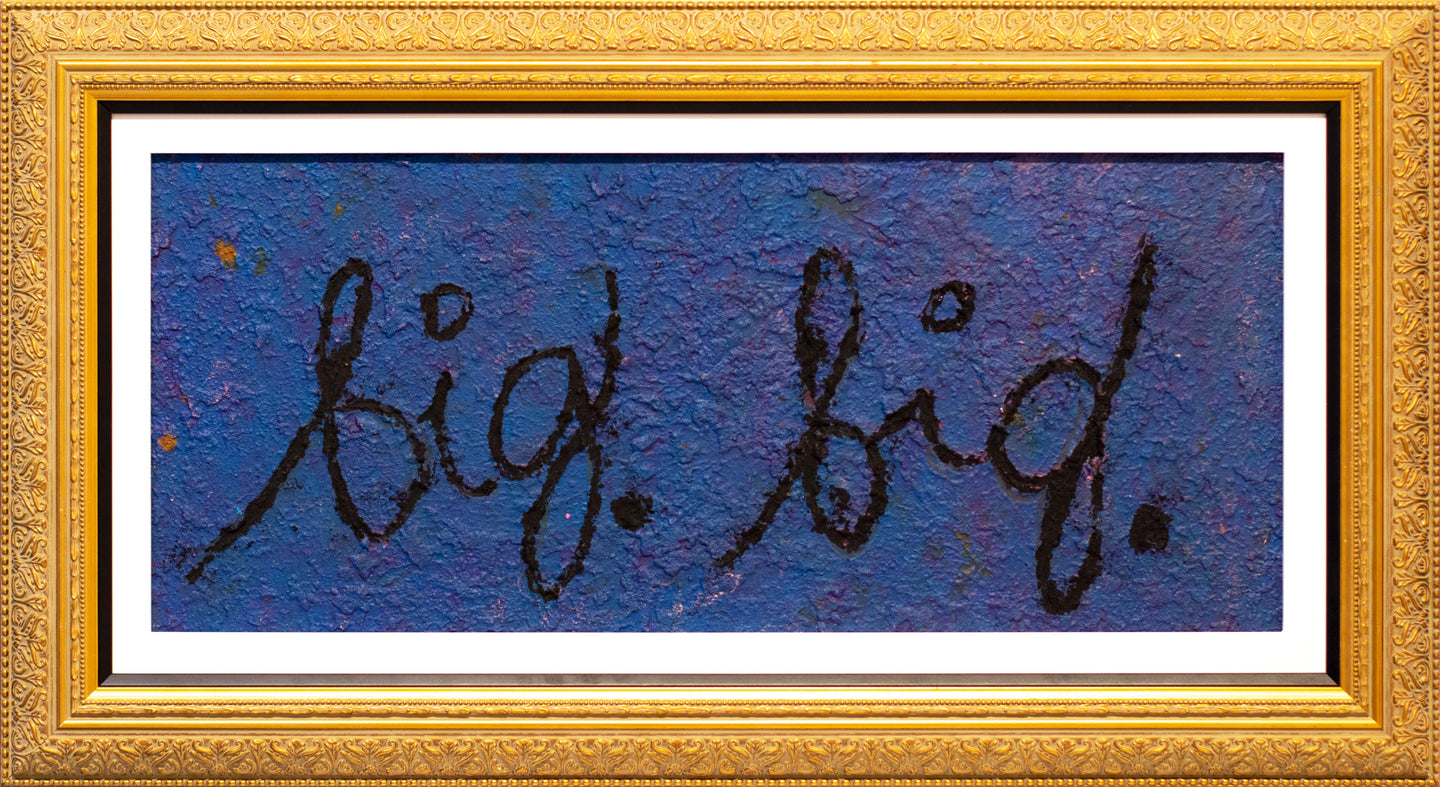 Maite Nobo's big. x 2, 2021, Oil on canvas 9.5 x 22.5 inches,  Framed Dimensions: 16h x 29w x 2d inches. Framed by artist