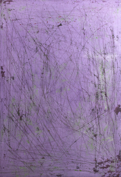 Maite Nobo's light purple abstract painting, 