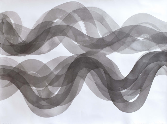 Margaret Neill, Canto 3, 2021, Ink on paper, 20 x 29.5 inches, black and white abstract art