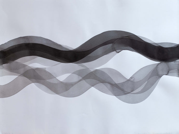 Margaret Neill, Canto 6, 2021, Ink on paper, 20 x 29.5 inches, black and white abstract art