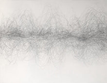 Load image into Gallery viewer, Margaret Neill  Reconcile, 2018  Graphite and Acrylic on canvas  56 x 72 inches  This work investigates curvilinear forms found in nature and in Neill&#39;s New York City environment. The works are both intuitive and analytical and are composed of deeply layered intersecting geometries. Available at Manolis Projects Gallery, Miami, FL
