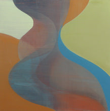 Load image into Gallery viewer, Margaret Neill  Station, 2015,  Oil on canvas  36 x 36 inches  This work investigates curvilinear forms found in nature and the localized conditions of her New York City environment. The works are both intuitive and analytical in developed drawings and paintings that are composed of deeply layered intersecting geometries, at Manolis Projects gallery , Miami FL
