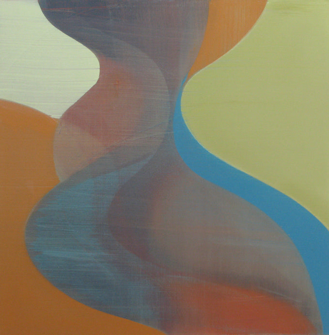 Margaret Neill  Station, 2015,  Oil on canvas  36 x 36 inches  This work investigates curvilinear forms found in nature and the localized conditions of her New York City environment. The works are both intuitive and analytical in developed drawings and paintings that are composed of deeply layered intersecting geometries, at Manolis Projects gallery , Miami FL