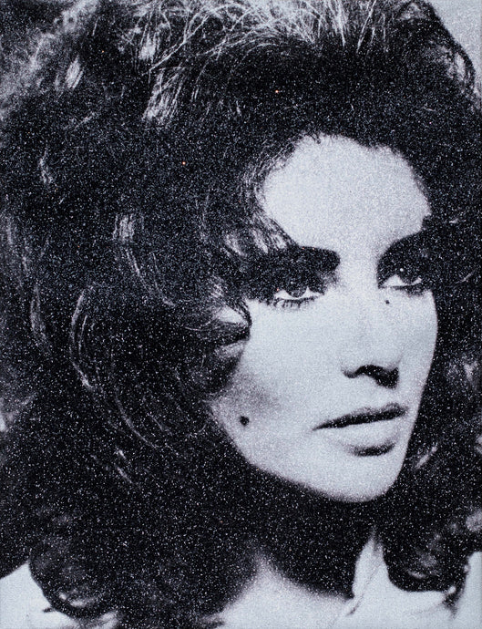 Russell Young, Diamond Dust Elizabeth Taylor (Siren Black & White), 2011, 