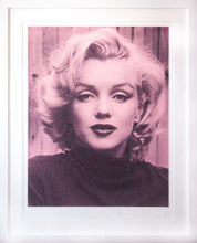 Load image into Gallery viewer, Russell Young&#39;s framed diamond dust print of Marilyn Monroe in superstar pink
