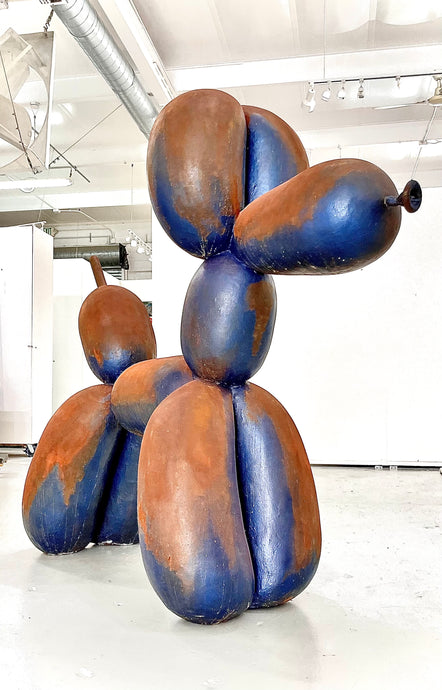 Hamilton Aguiar, Rusty (Large dog sculpture), 2016, Rust Patina on Mixed Media, 68h x 50w x 23d inches, 