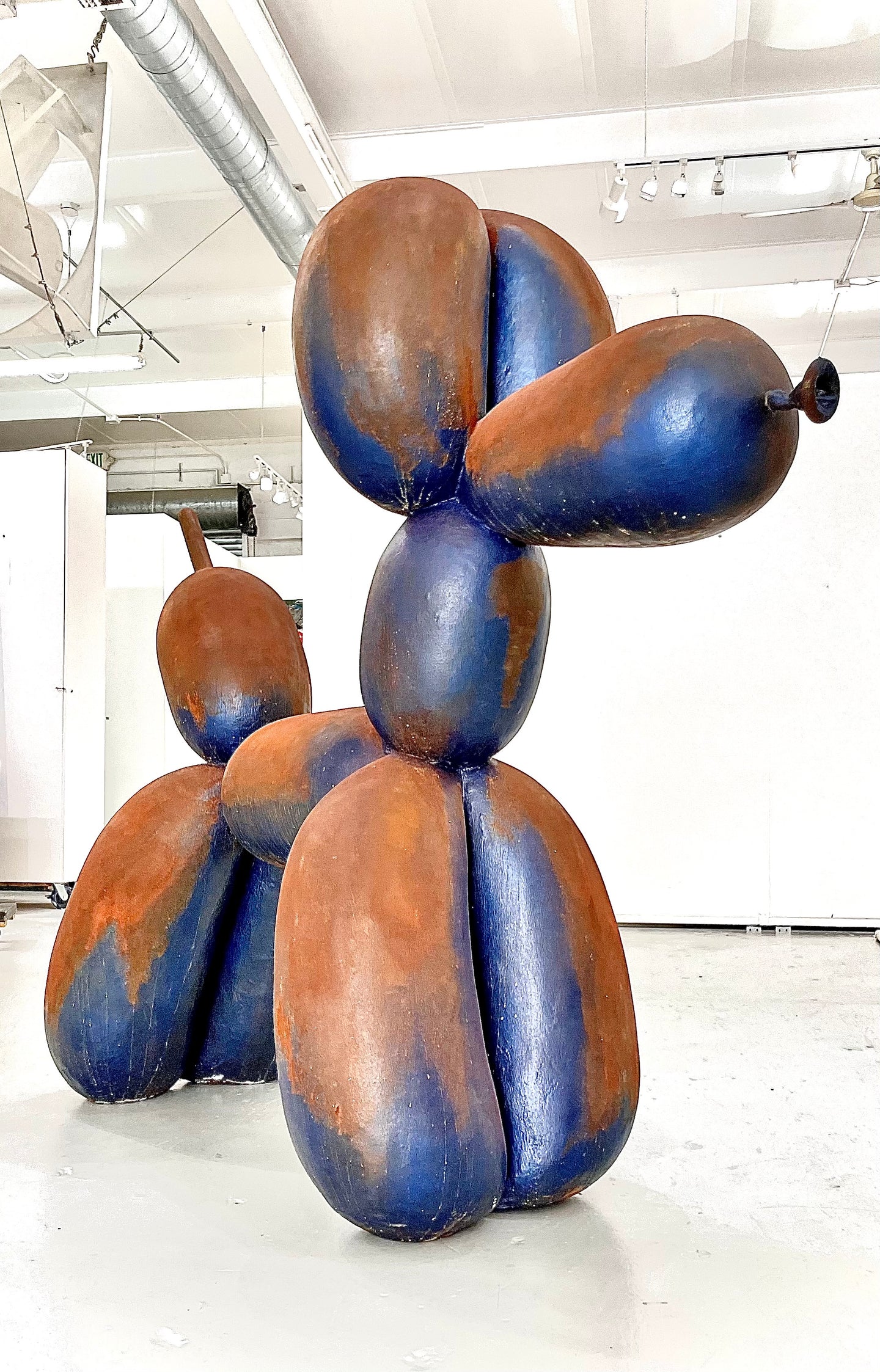 Hamilton Aguiar, Rusty (Large dog sculpture), 2016, Rust Patina on Mixed Media, 68h x 50w x 23d inches, 