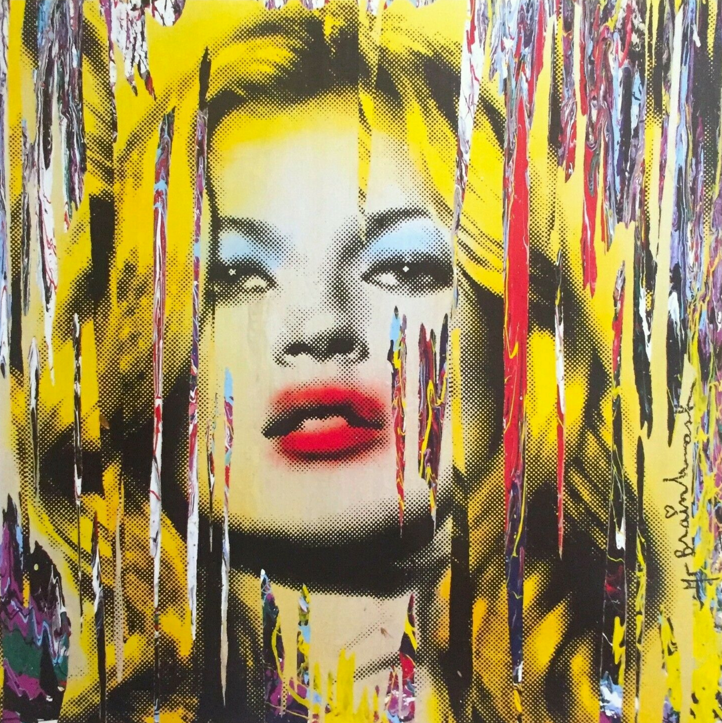 Mr Brainwash, Kate Moss, 2009, Lithograph on paper, 24 x 24 inches, unframed, Mr. Brainwash prints for sale