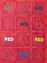 Load image into Gallery viewer, Somers Randolph, RED, 2022, Mixed media on canvas, 40 x 30 inches, abstract wall art
