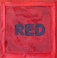 Load image into Gallery viewer, Somers Randolph, RED, 2022, Mixed media on canvas, 40 x 30 inches, close up image of abstract wall art
