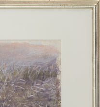 Load image into Gallery viewer, Wolf Kahn A Field of Brambly Bushes, 2005 Pastel on paper 14 x 17 inches (unframed size), This is an abstract landscape showing his painting mastery. Shades of purple are mixed with green, yellow, and cream. Available at Manolis Projects Gallery.
