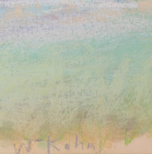 Load image into Gallery viewer, Signature: Wolf Kahn  Early Morning, 1987  Pastel on paper  11 x 14 inches ,Wolf Kahn Early Morning, 1987 Pastel on paper 11 x 14 inchesThis piece is an abstract landscape with beautiful greens and purples. Available at Manolis Projects Gallery
