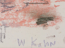 Load image into Gallery viewer, Detail of Signature:Wolf Kahn (1927-2020) From the Roof of the Hotel Hassler, 2001 Pastel on paper 9 x 12 inches (unframed),This cityscape was painted from the roof of the legendary Hotel Hassler in Rome, Italy. The sky is purple and lilac, in beautiful contrast to the pinks and burnt sienna of the buildings. Available at Manolis Projects Gallery.
