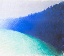 Load image into Gallery viewer, Wolf Kahn, Square Blue Tree Wall, 1989, Pastel on paper, 22 x 24 inches, Wolf Kahn Pastels,Wolf Kahn Pastels For Sale
