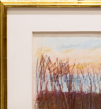 Load image into Gallery viewer, Detail of Frame:Wolf Kahn (1927-2020) Uphill Path - Apple Pie Ridge (VA), 1989 Pastel on paper 30 x 40 inches Wolf Kahn is known for his fusion of color, spontaneity and loose brush strokes, which create the luminous and vibrant atmospheric landscapes and color fields. Kahn’s unique blend of American Realism and the formal discipline of Color Field painting sets the work of Wolf Kahn apart from his contemporaries. Available at Manolis Projects Galler
