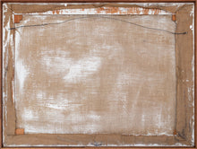 Load image into Gallery viewer, Wolf Kahn, Upper NY State, c1960, Oil on canvas, 23.5 x 31.5 inches, Framed dimensions: 24.5 x 32.5 inches, back of canvas, wolf kahn painting for sale
