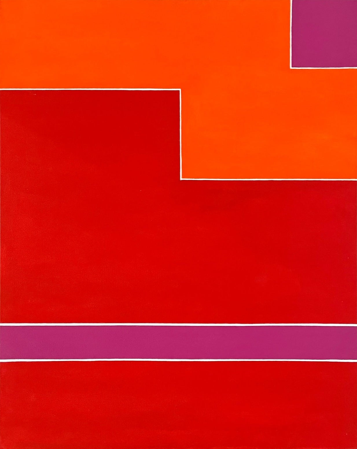 Ron Burkhardt, Study of Red (Adobe Indian Summer), 2021, Acrylic on canvas, 20 x 16 inches, notism artwork
